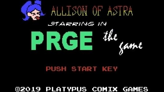 Allison of Astra Starring in PRGE: The Game titlescreen