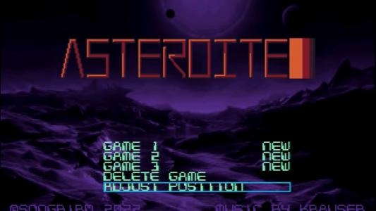 Asteroite titlescreen