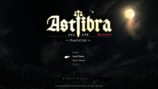 ASTLIBRA Revision titlescreen