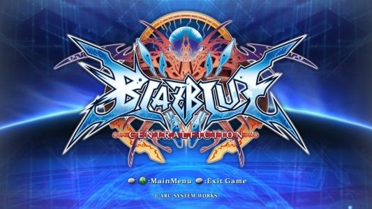 BlazBlue: Central Fiction titlescreen