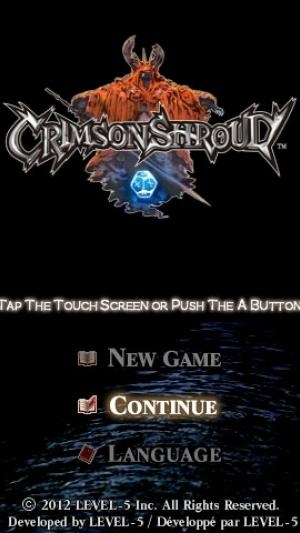 Crimson Shroud titlescreen