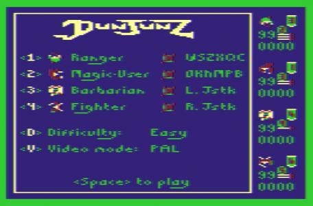 Dunjunz titlescreen