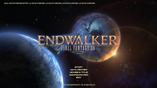 Final Fantasy XIV: Endwalker Collector's Edition titlescreen