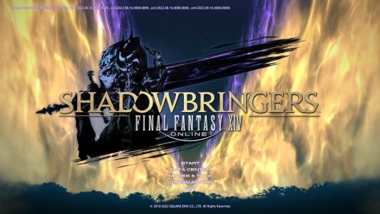 Final Fantasy XIV: Shadowbringers titlescreen