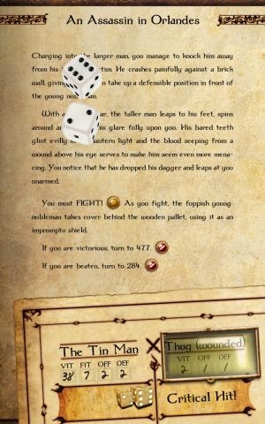 Gamebook Adventures 1: An Assassin in Orlandes screenshot