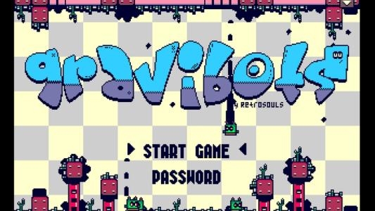 GraviBots titlescreen