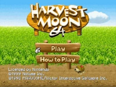 Harvest Moon 64 titlescreen