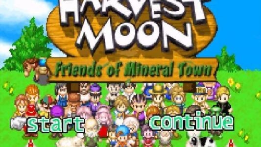 Harvest Moon: Friends of Mineral Town titlescreen