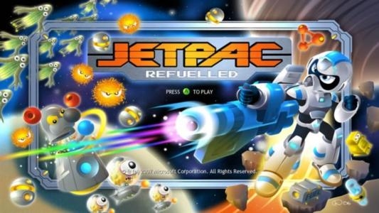 Jetpac Refuelled titlescreen