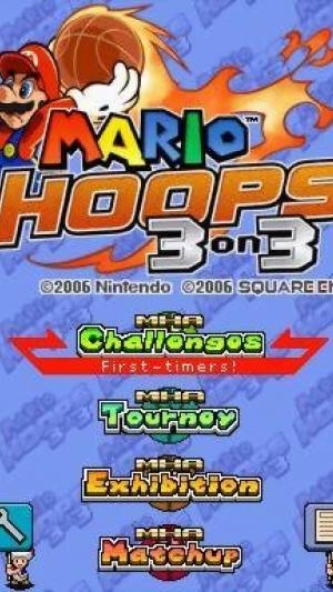 Mario Hoops: 3 on 3 titlescreen