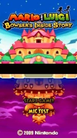 Mario & Luigi: Bowser's Inside Story titlescreen