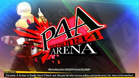 Persona 4 Arena titlescreen