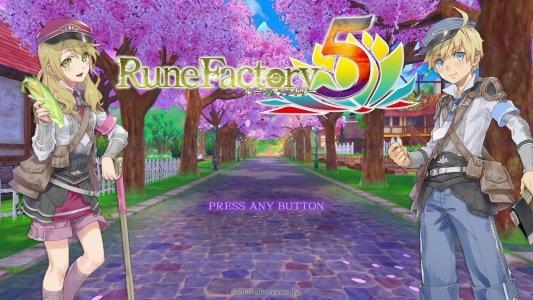 Rune Factory 5 titlescreen