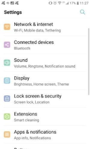 Settings screenshot