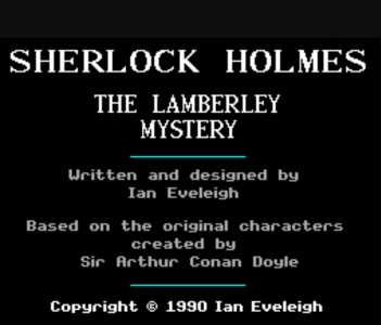 Sherlock Holmes - The Lamberley Mystery