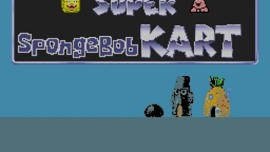 Super Mario Kart Spongebob titlescreen