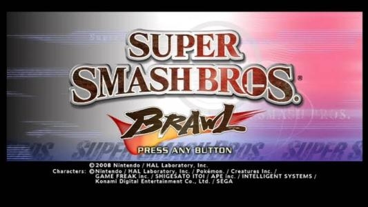 Super Smash Bros. Brawl [Fighting Game of the Year] titlescreen