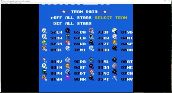 Tecmo Super Bowl Dynasties Time Machine screenshot