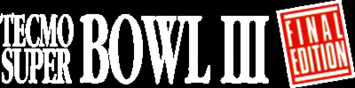 Tecmo Super Bowl III: Final Edition clearlogo