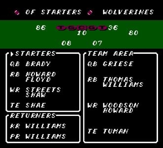 Tecmo Super Bowl NCAA Alumni screenshot