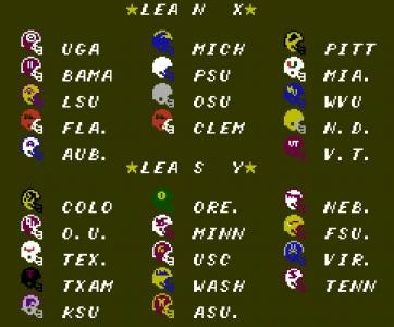 Tecmo Super Bowl NCAA Alumni screenshot