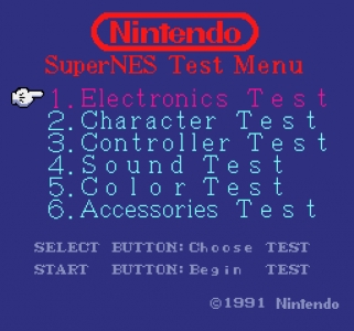 World Class Service Super Nintendo Tester