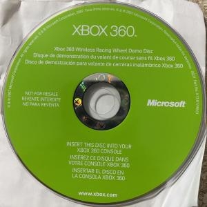 Xbox 360 Wireless Racing Wheel Demo Disc